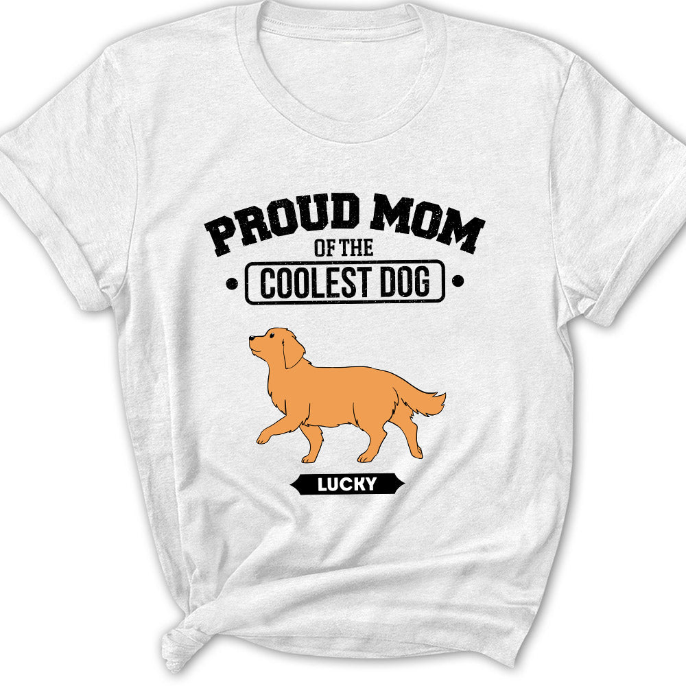 Coolest Dog Dad - Personalized Custom Women's T-shirt