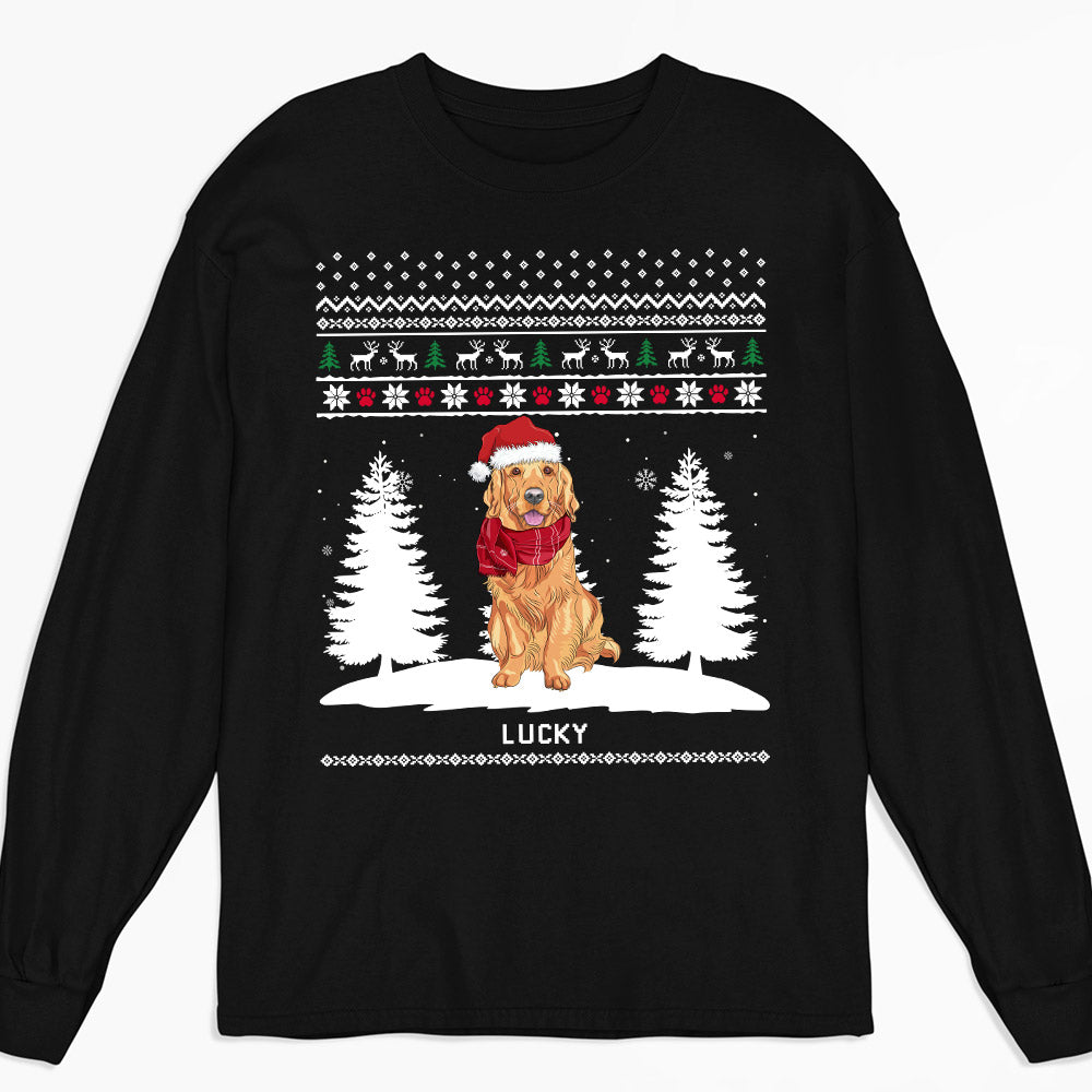 Winter Dog - Personalized Custom Long Sleeve T-shirt