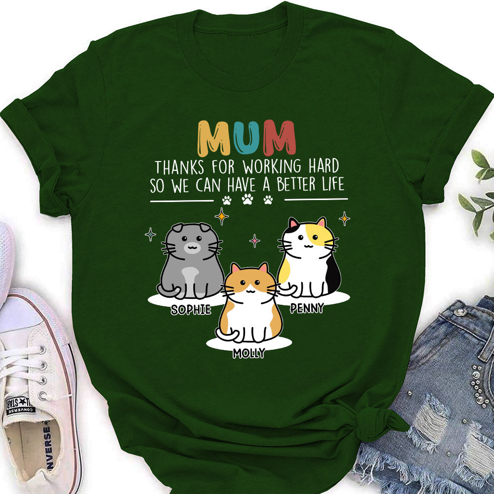 Thanks For Working Hard - Personalized Custom Women's T-shirt