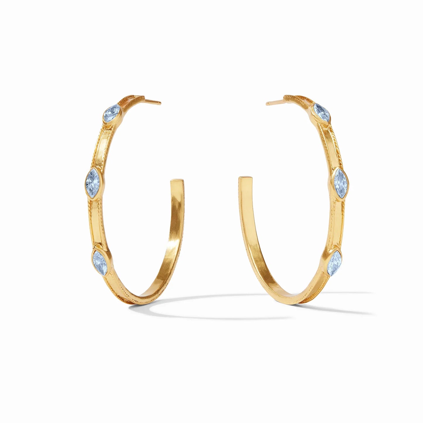 Monaco Hoop Gold Chalcedony Blue