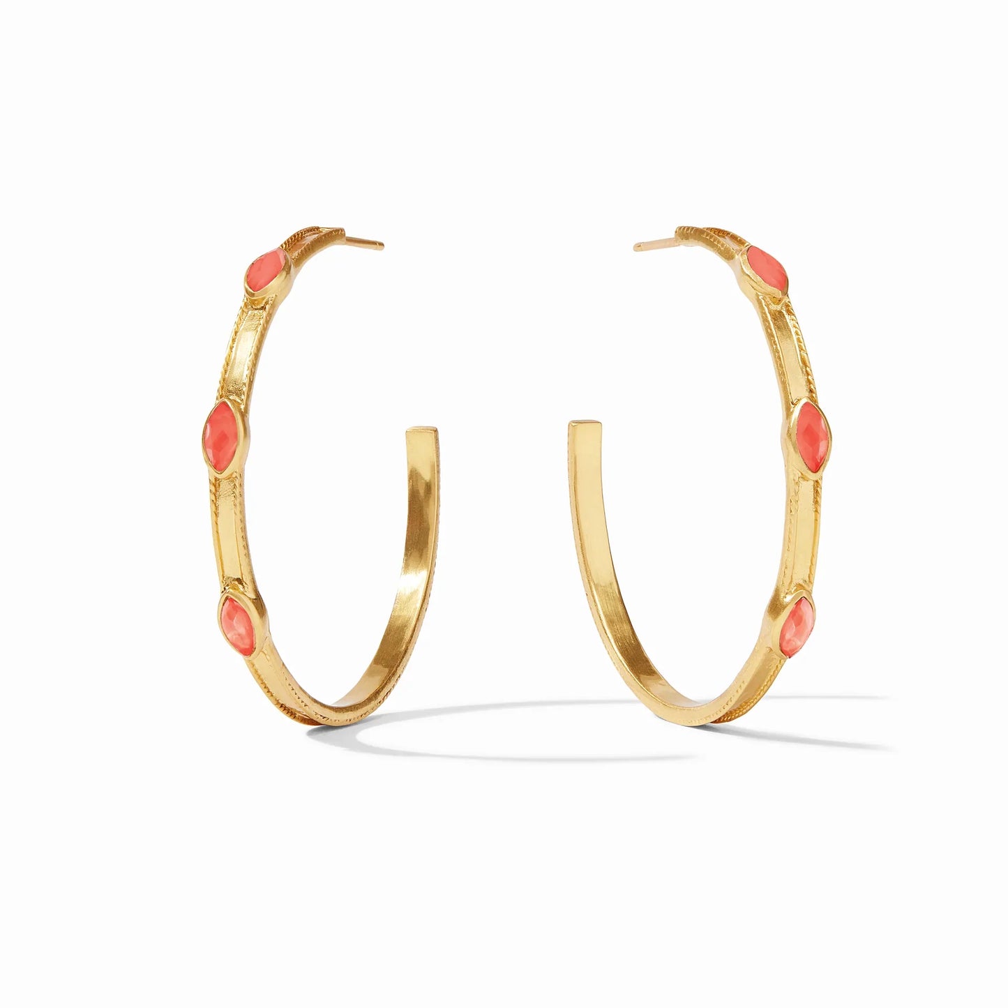 Monaco Hoop Gold Iridescent Coral