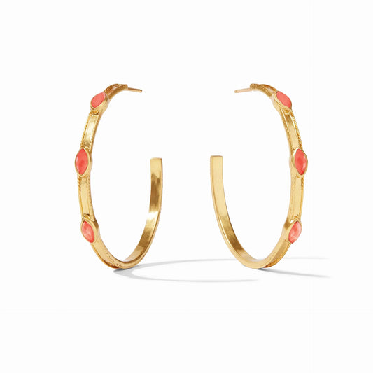 Monaco Hoop Gold Iridescent Coral