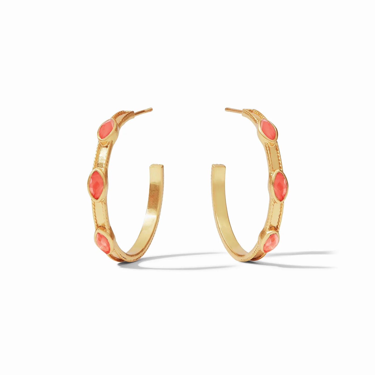 Monaco Hoop Gold Iridescent Coral