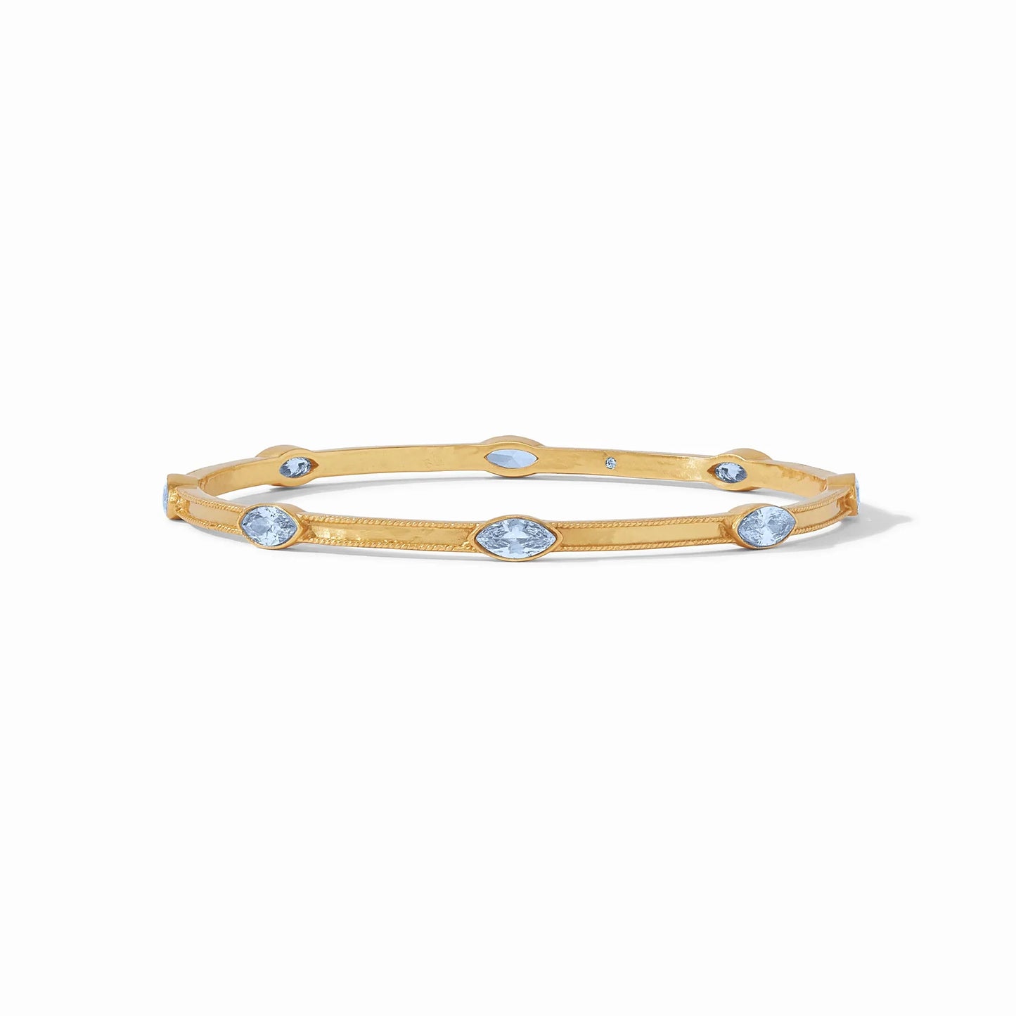 Monaco Bangle Gold Chalcedony Blue