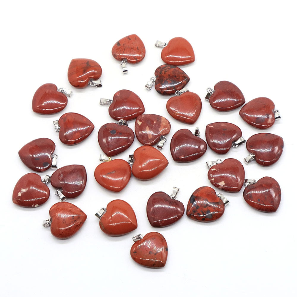 10PC/Set Natural Healing Gemstone Necklace Women Charm Jewelry 16mm
