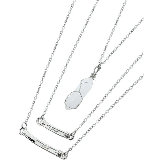 Ahsoka Lightsabers & Kyber Crystal Tiered Necklace