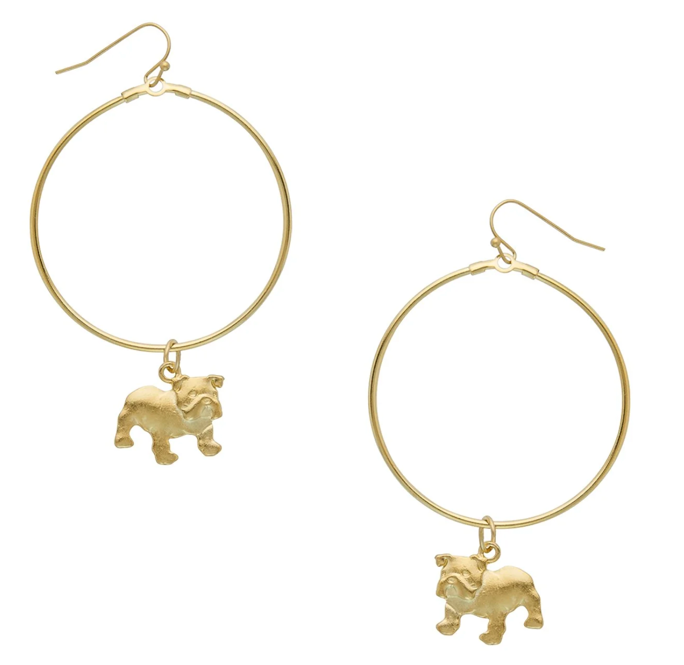 Susan Shaw Gold Bulldog Earrings