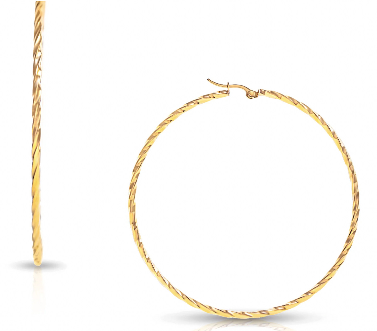 Aimee Twist Maxi Hoop Earring