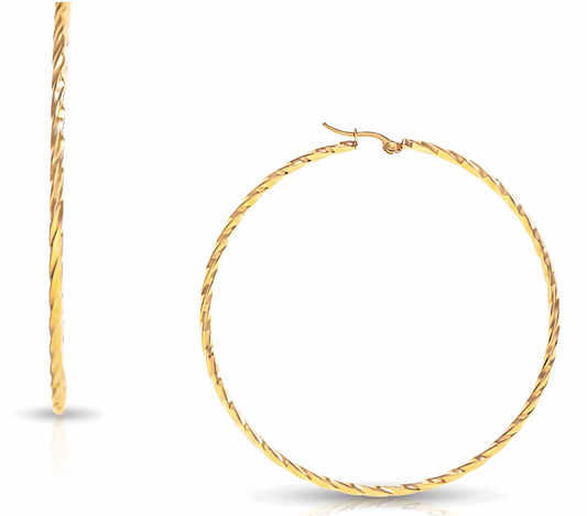 Aimee Twist Maxi Hoop Earring
