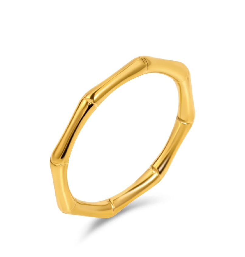 Baylor Bamboo Gold Ring