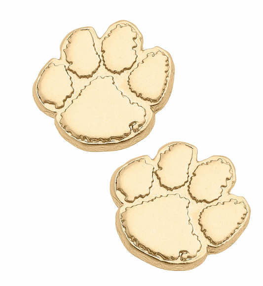 Tigers 24K Gold Plated Stud Earrings