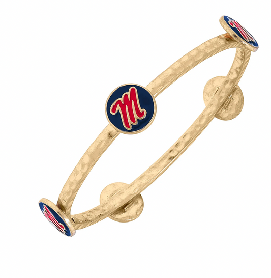 Ole Miss Rebels Enamel Claudia Bangle Navy