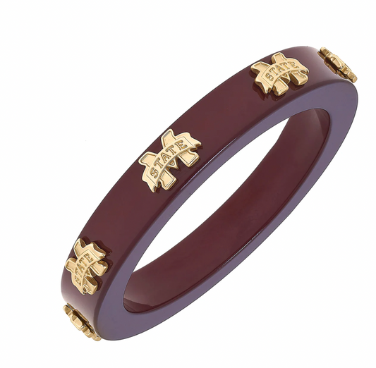 Mississippi State Logo Resin Bangle