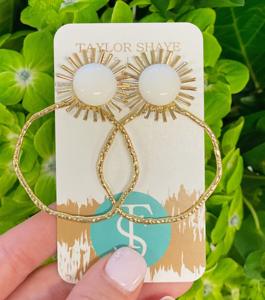 Taylor Shaye Designs Colorful Sunburst Hoops