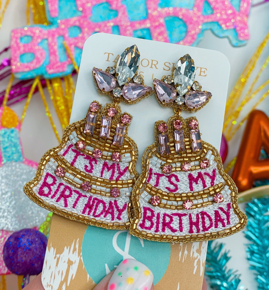 Taylor Shaye Designs Birthday Barbie Cake Earrings