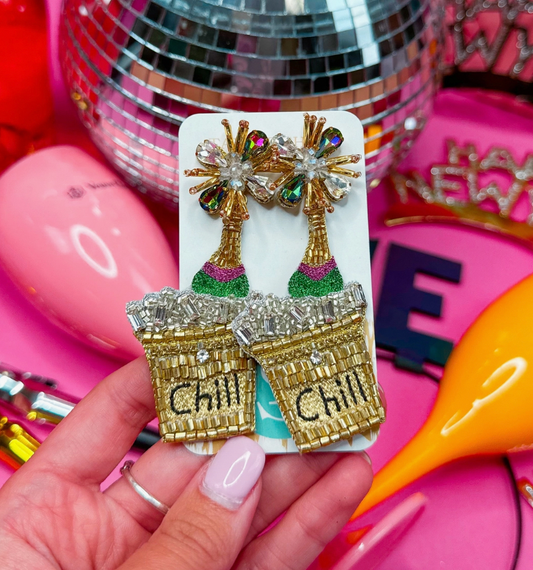 Taylor Shaye Designs Beaded Chill Bottle Earrings