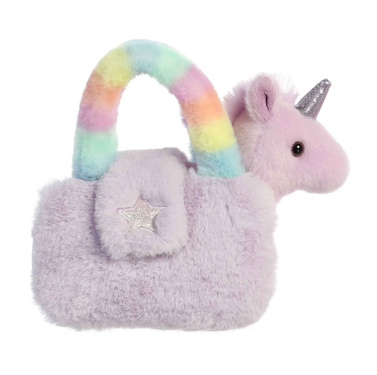 Plush Purple Unicorn Pet Carrier