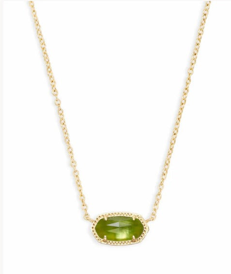 KENDRA SCOTT- Elisa Necklace in Gold Peridot Illusion