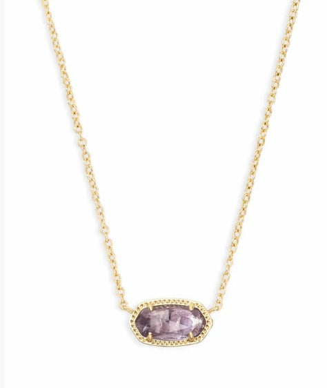 KENDRA SCOTT- Elisa Necklace in Gold Purple Amethyst