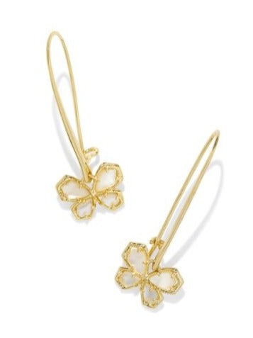 KENDRA SCOTT- Mae Gold Butterfly Wire Drop Earrings in Golden Abalone