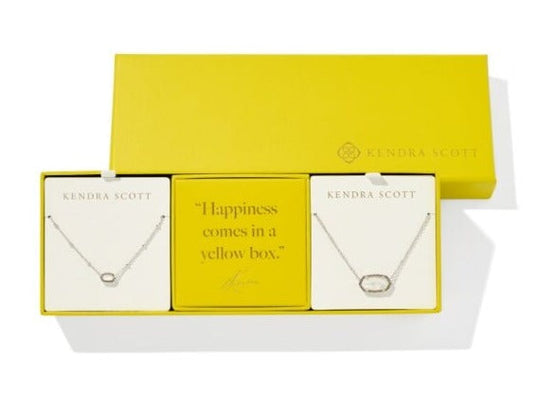 KENDRA SCOTT- Elisa Rhodium Gift Set of 2 in Ivory Mother of Pearl
