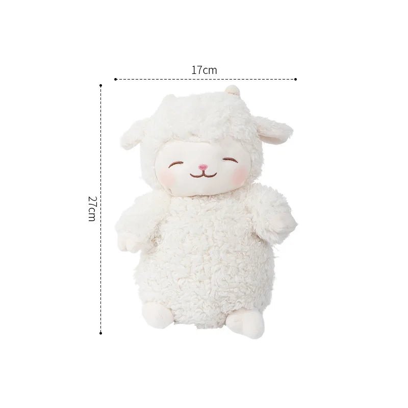 Sweet White Sheep Lam Hold Tulip Flower Plush Doll Soft Stuffed Lamb With Tulip Plushie Toy Cute Gift For Kid Birthday Christmas Trendy Cartoon Plush Toy Store