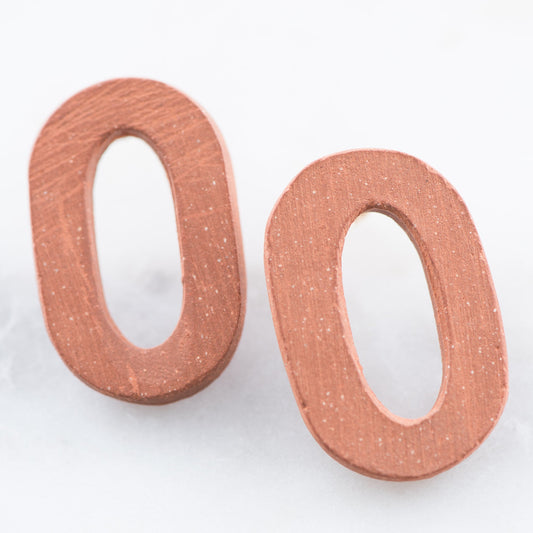 Terra Cotta Cami Ceramic Earrings