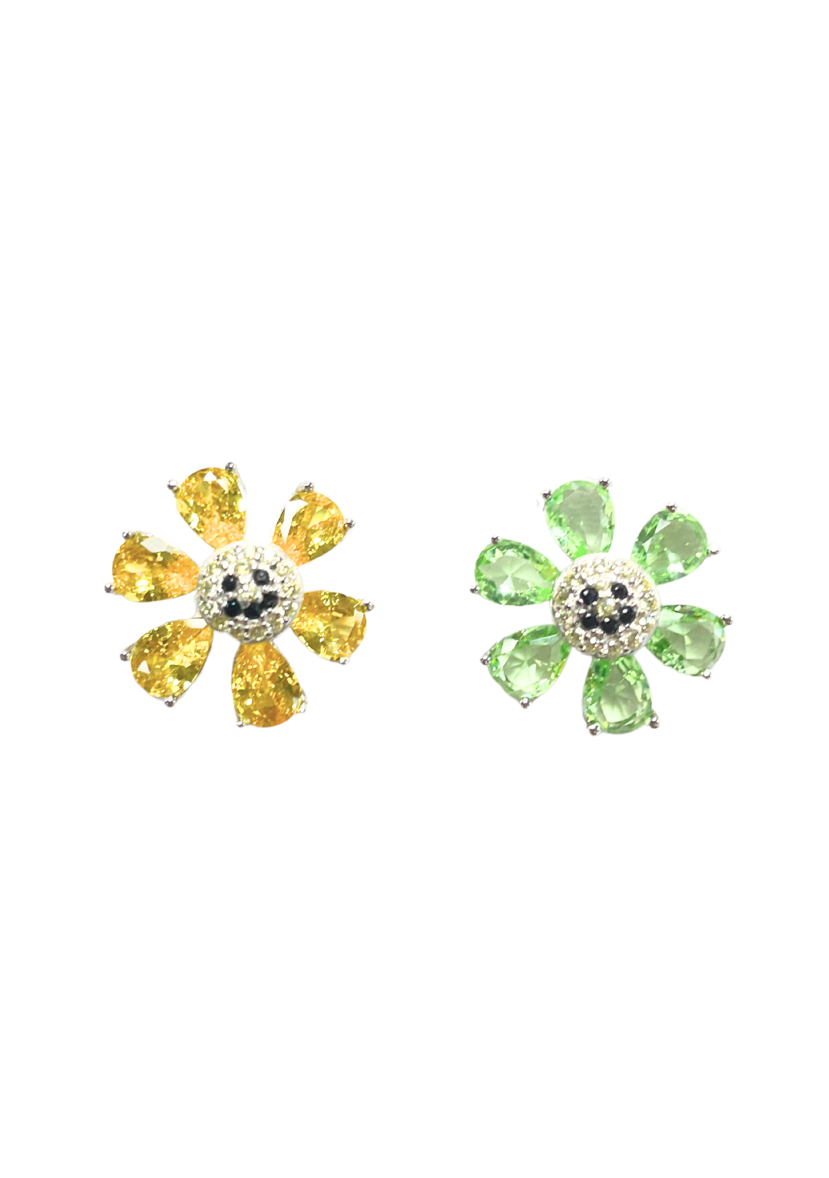 LEMON LIME HAPPY FLOWER EARRINGS
