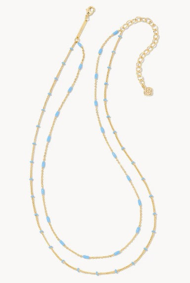 KENDRA SCOTT- Dottie Gold Multi Strand Necklace in Periwinkle