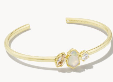 KENDRA SCOTT- Alexandria Gold Cuff Bracelet in Neutral Mix