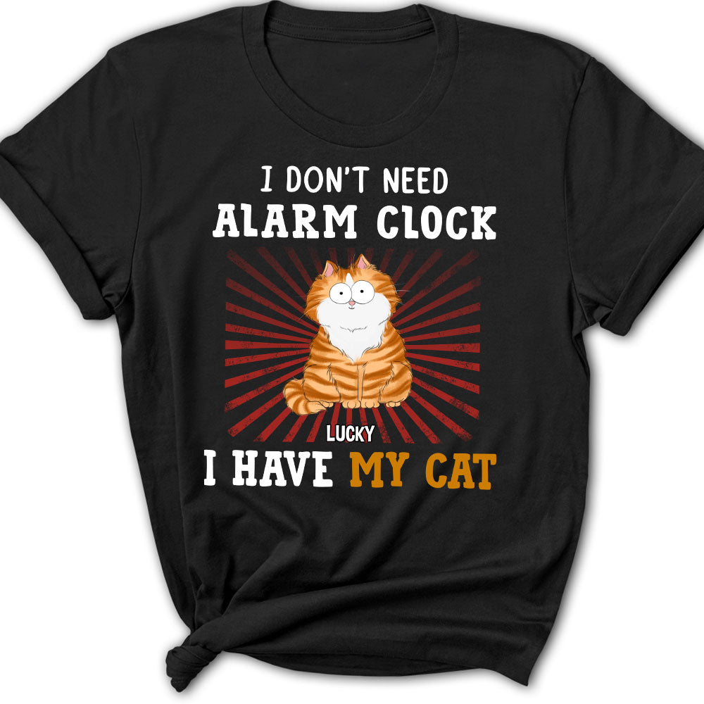Cat Alarm Clock - Personalized Custom Women's T-shirt