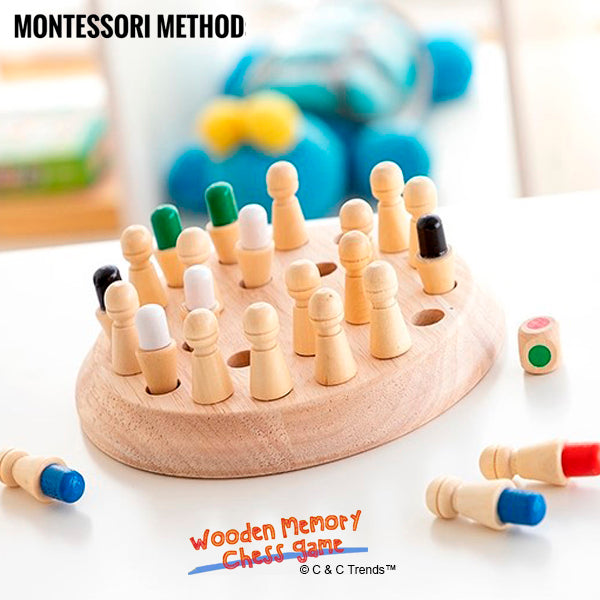 Wooden Memory Didactic Chess Game