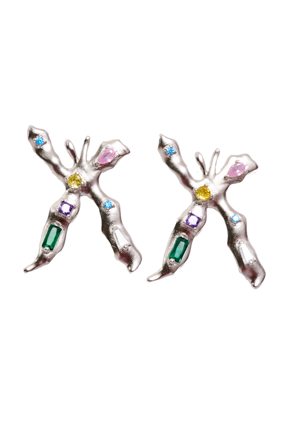 GEMSTONE MARIPOSA EARRING