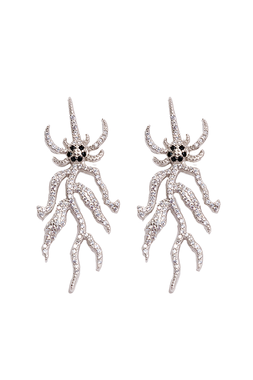 CRYSTAL SPIKE MONSTER EARRING