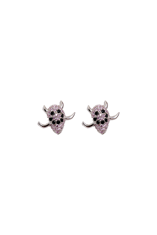 LIGHT ROSE SPIKE MONSTER STUDS