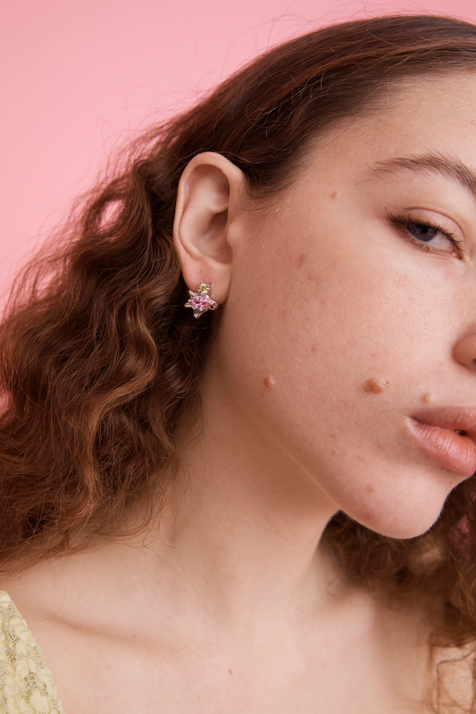 CANARY SOFT PINK STELLA STUDS
