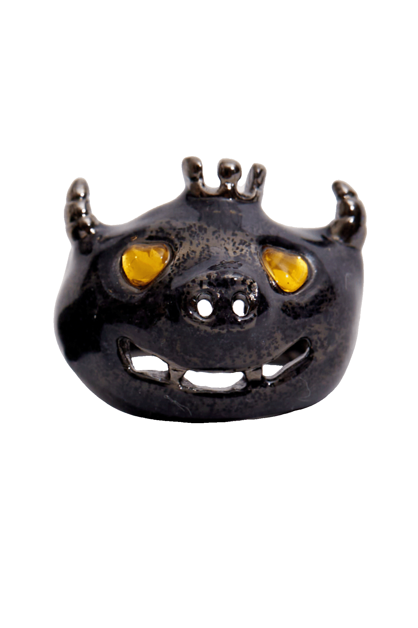 BLACK SPECK MUNSTER RING