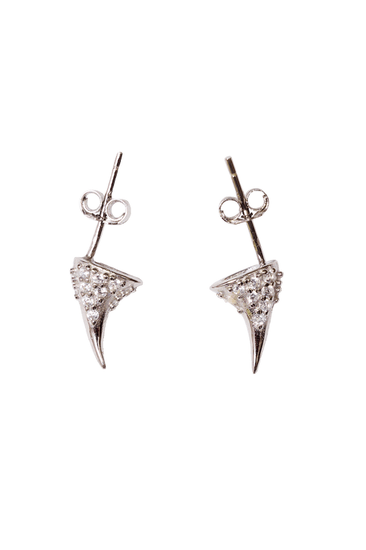 CRYSTAL CLEAR RHINESTONE HORN STUDS