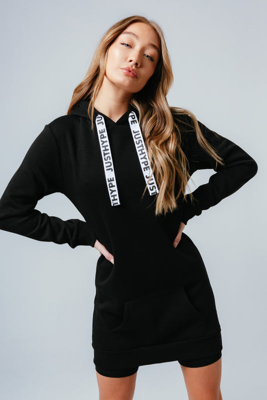 HYPE BLACK WOMEN'S HOODIE DRESS