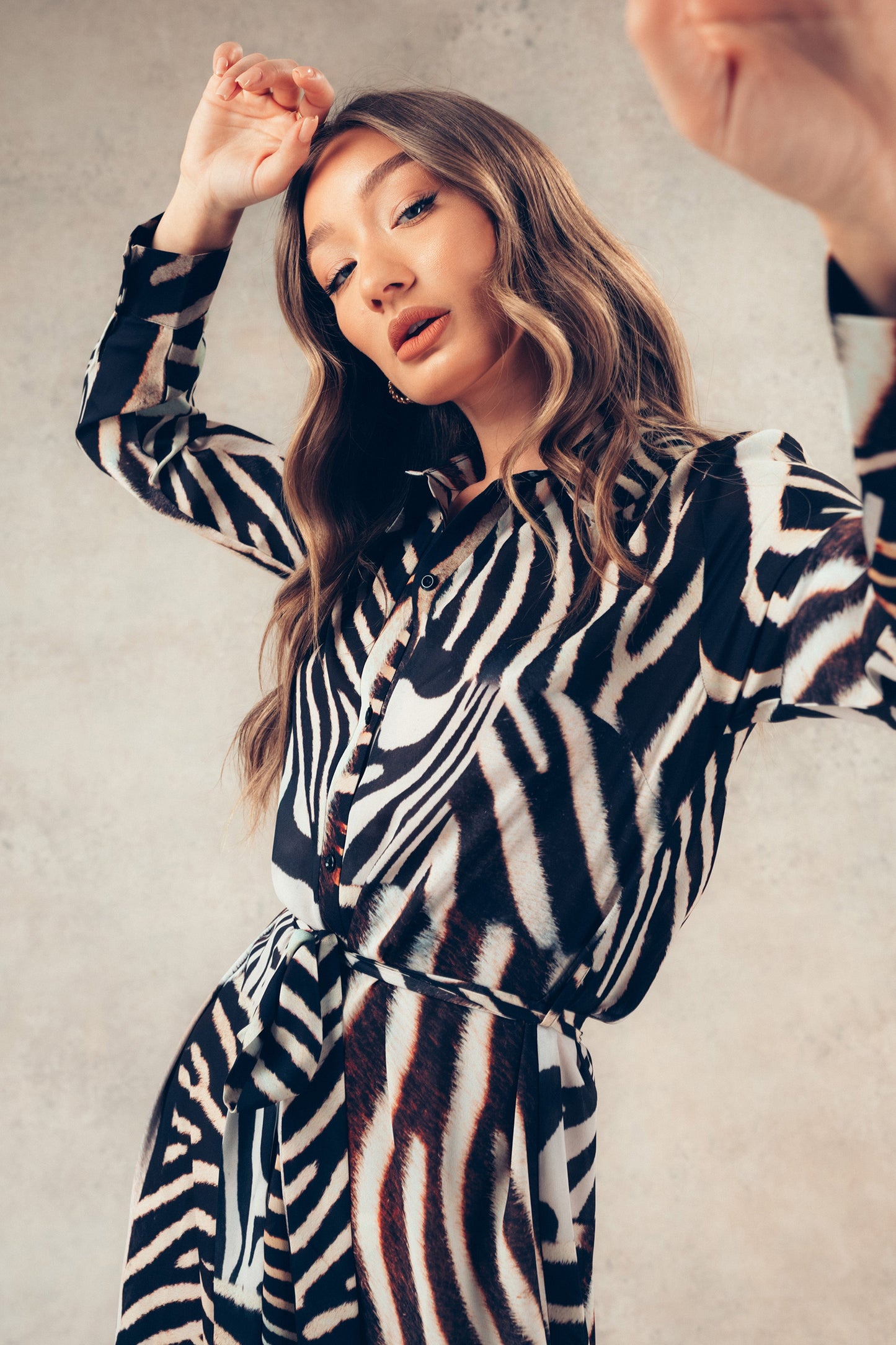 HYPE ZEBRA WOMEN'S SHIRT DRESS