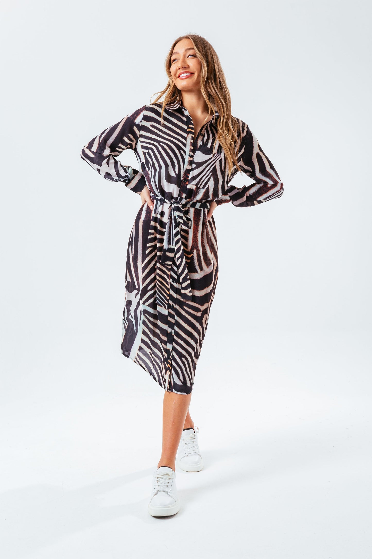 HYPE ZEBRA WOMEN'S SHIRT DRESS
