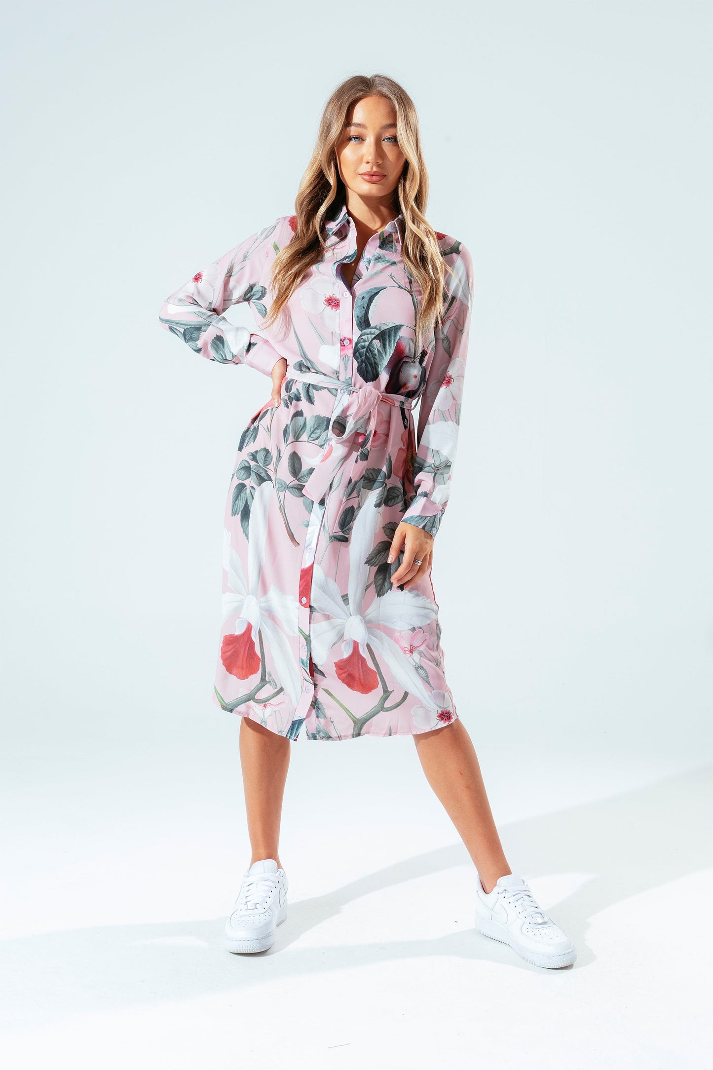 HYPE PINK BLUSH WOMEN'S SHIRT DRESS