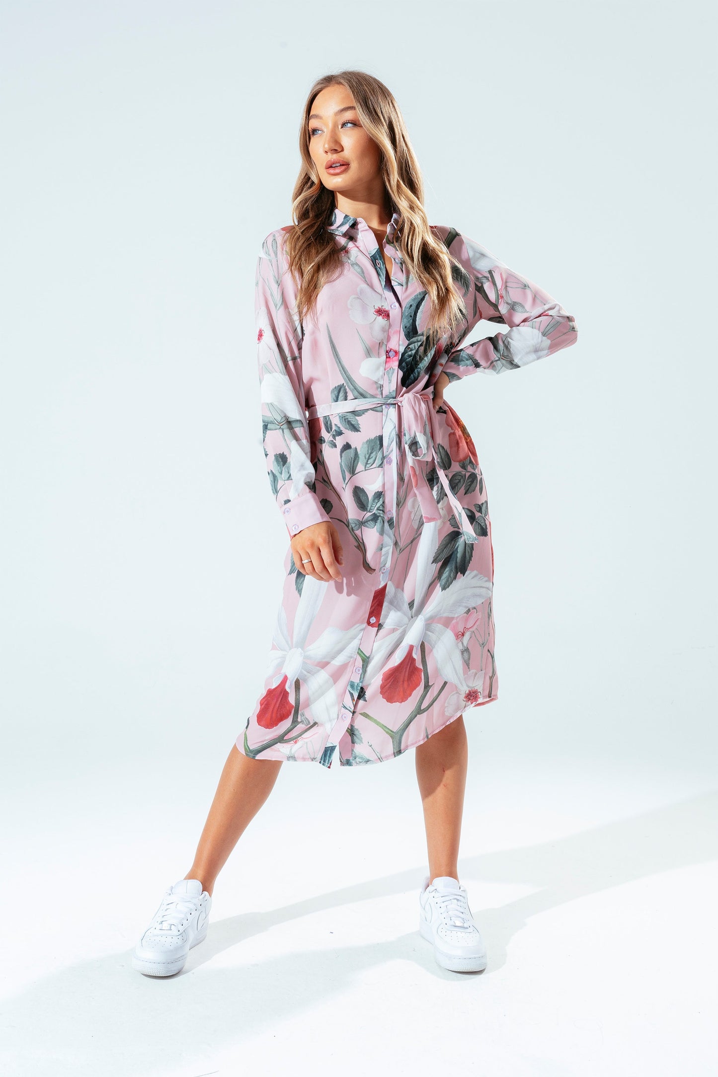 HYPE PINK BLUSH WOMEN'S SHIRT DRESS