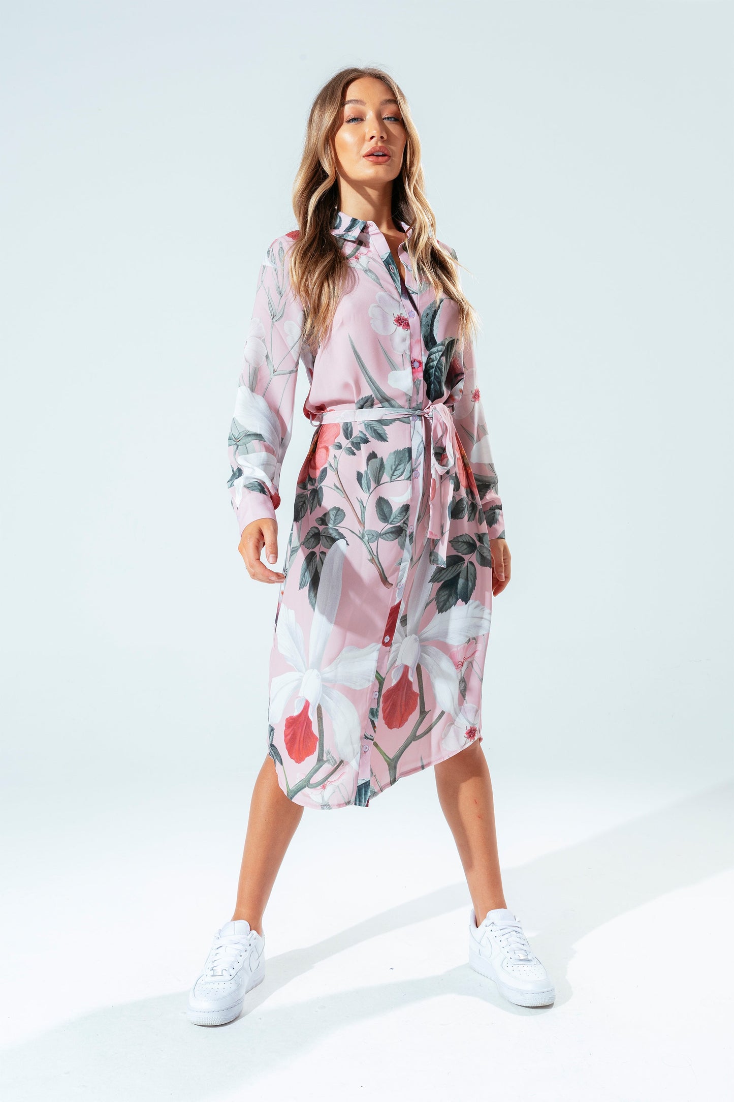 HYPE PINK BLUSH WOMEN'S SHIRT DRESS