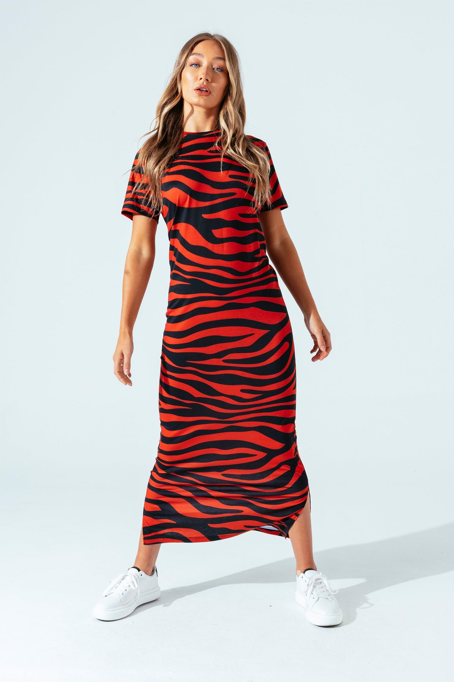 HYPE BRICK TIGER WOMEN'S MAXI T-SHIRT DRESS