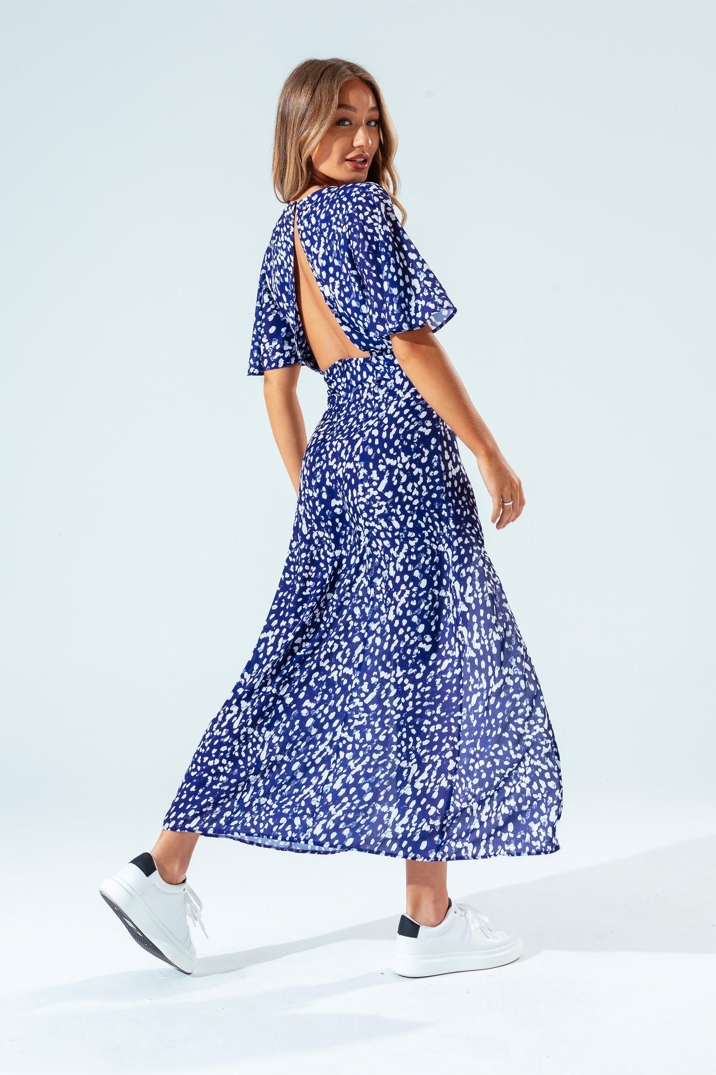 HYPE NAVY BRUSH WOMEN'S DRESS