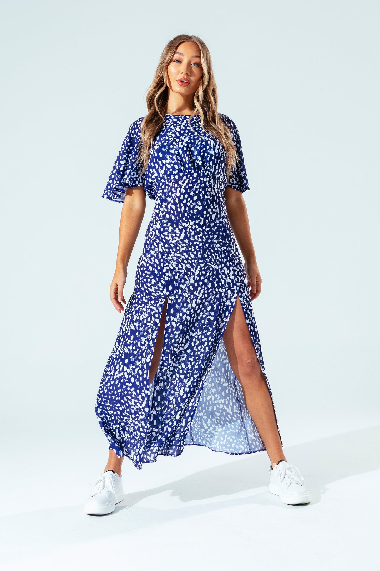 HYPE NAVY BRUSH WOMEN'S DRESS