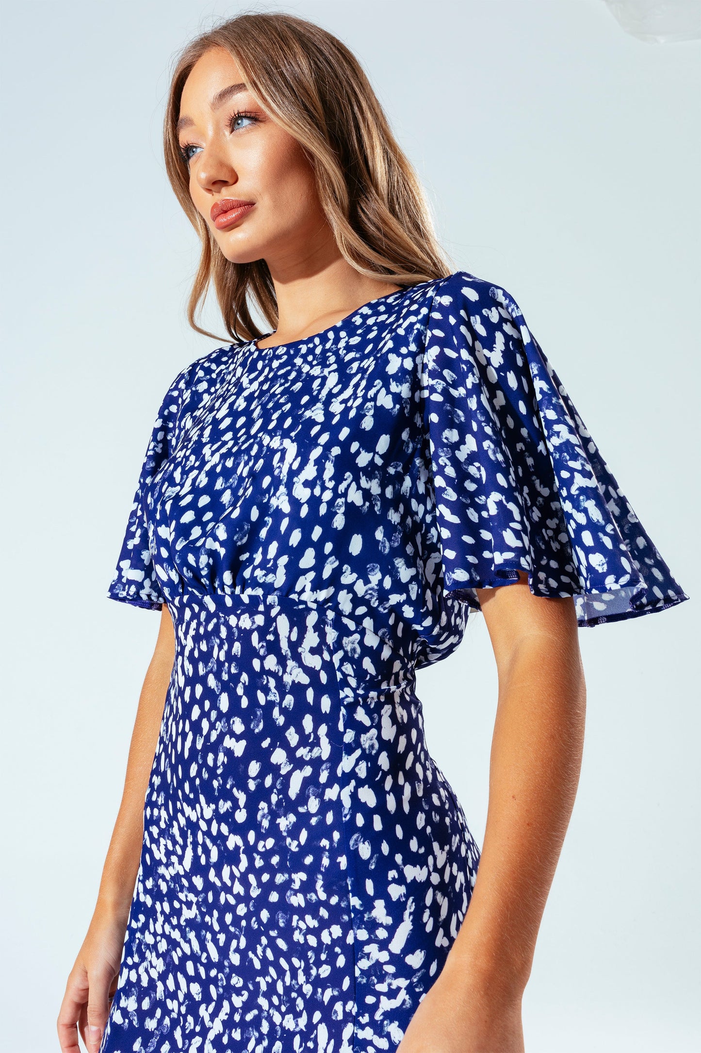 HYPE NAVY BRUSH WOMEN'S DRESS