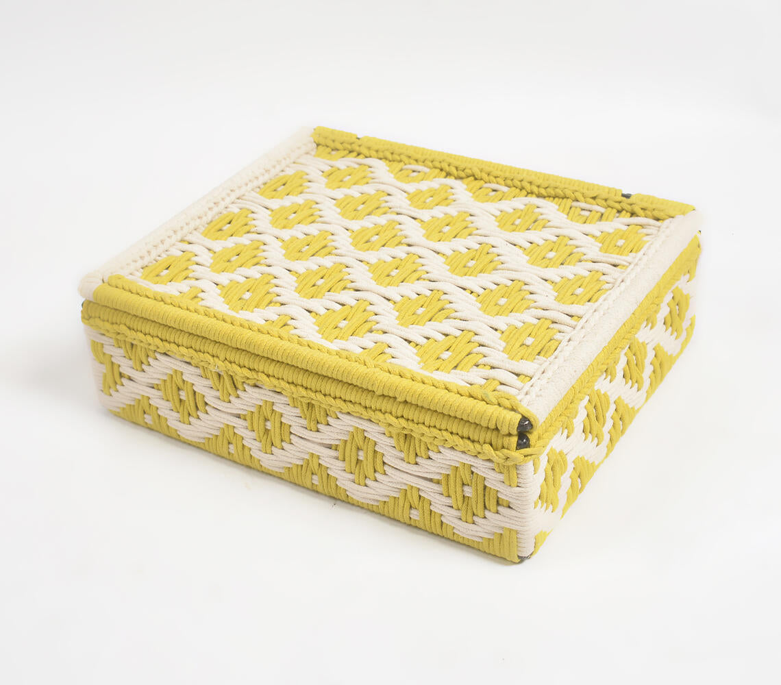 Recycled Cotton Diamond Patterned Handwoven Box