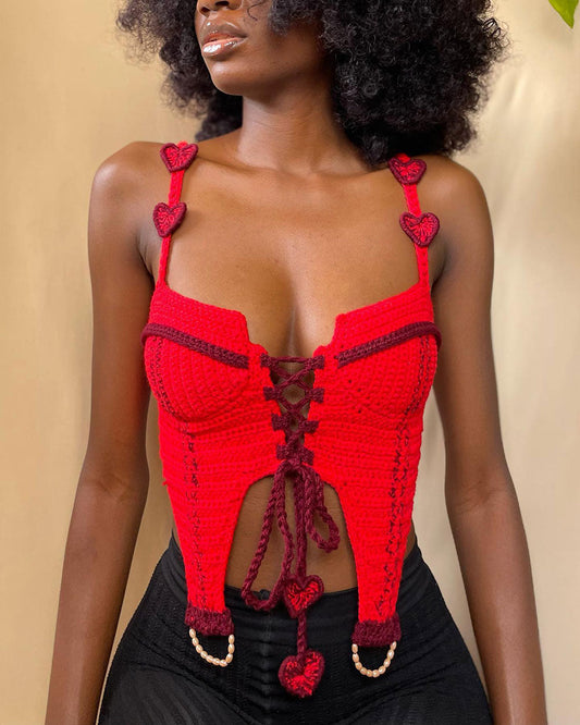 Sweet Love Crochet Camisole Top